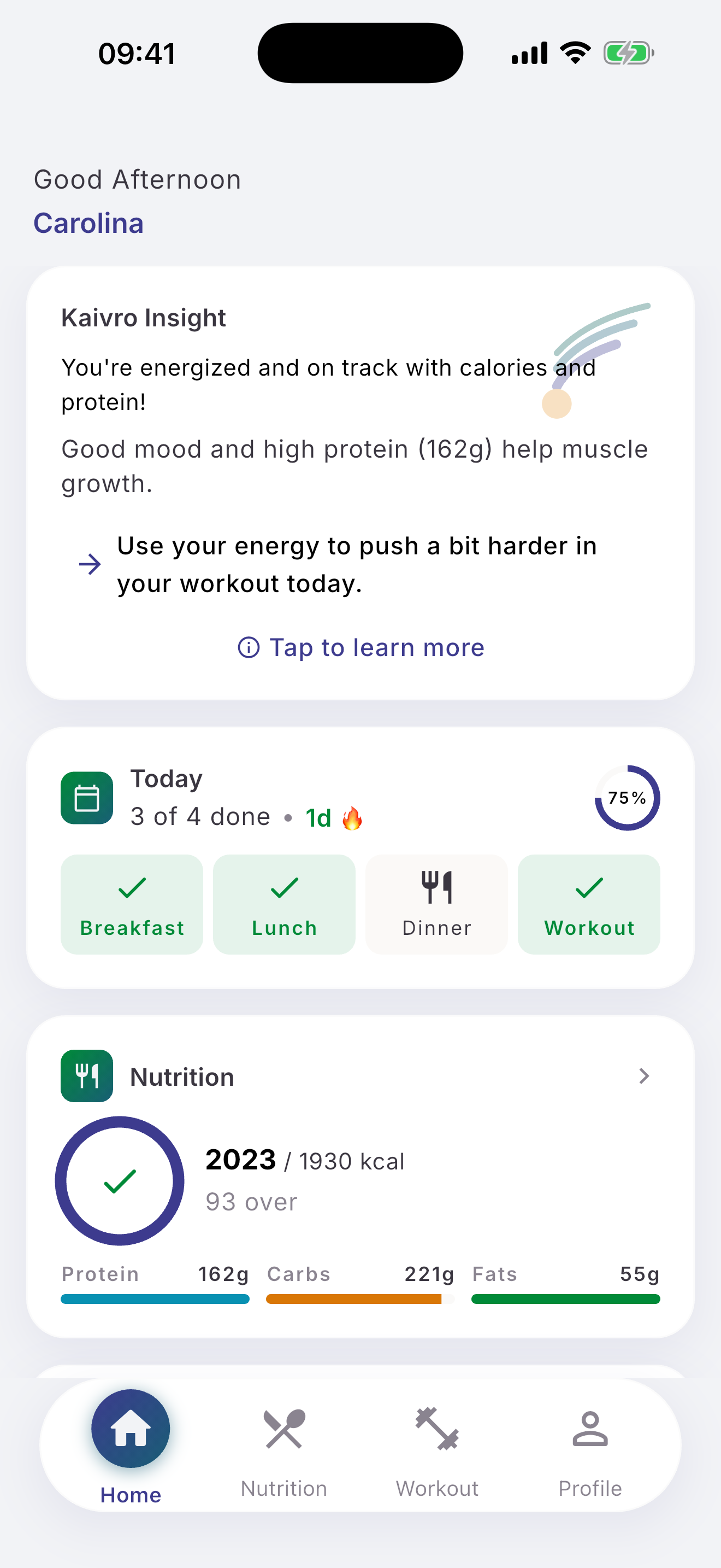 AI follow-up question being asked from the dashboard